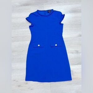 Isaac Mizrahi Boucle Minidress Royal Blue Size S